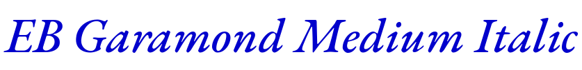 EB Garamond Medium Italic 字体